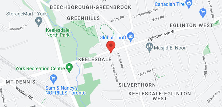 map of 2685 EGLINTON AVE W